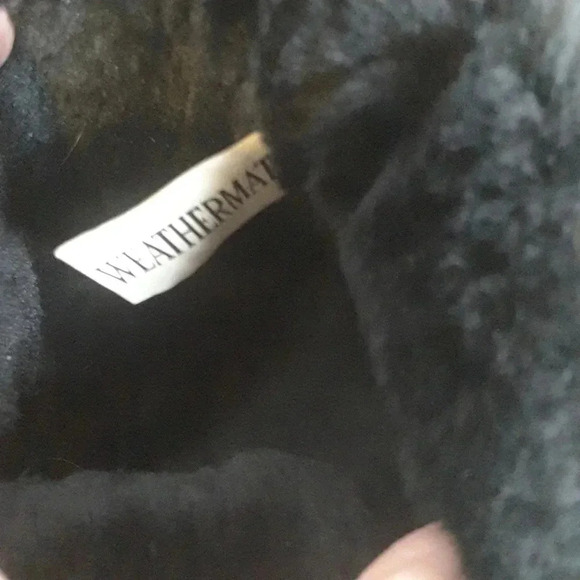 Weathermate Black Faux Fur Lined Block Heel Boots 451312 Size 8M - Picture 9 of 11